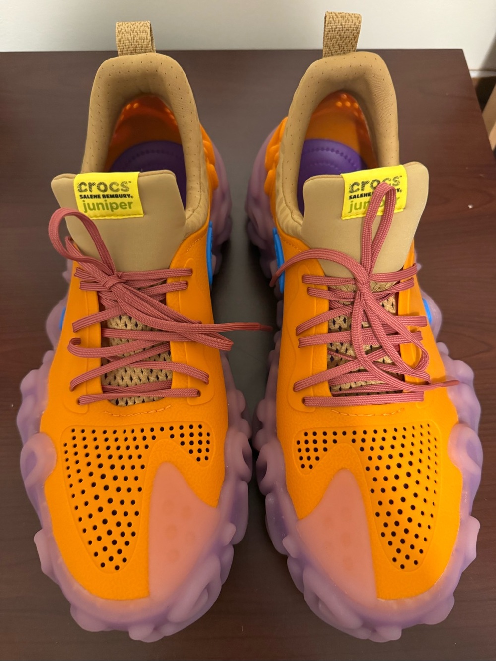Crocs Juniper Men’s Orange & Purple Athletic Shoe